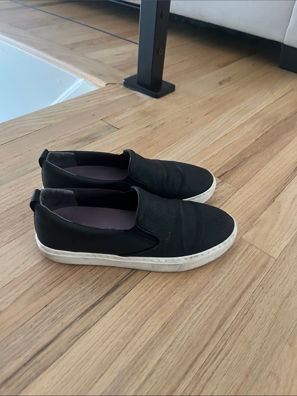 Dr. Scholl's Black Slip-On Women's Sneakers with White Sole